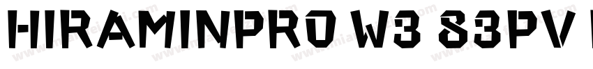 HiraMinPro W3 83pv RKSJ H字体转换